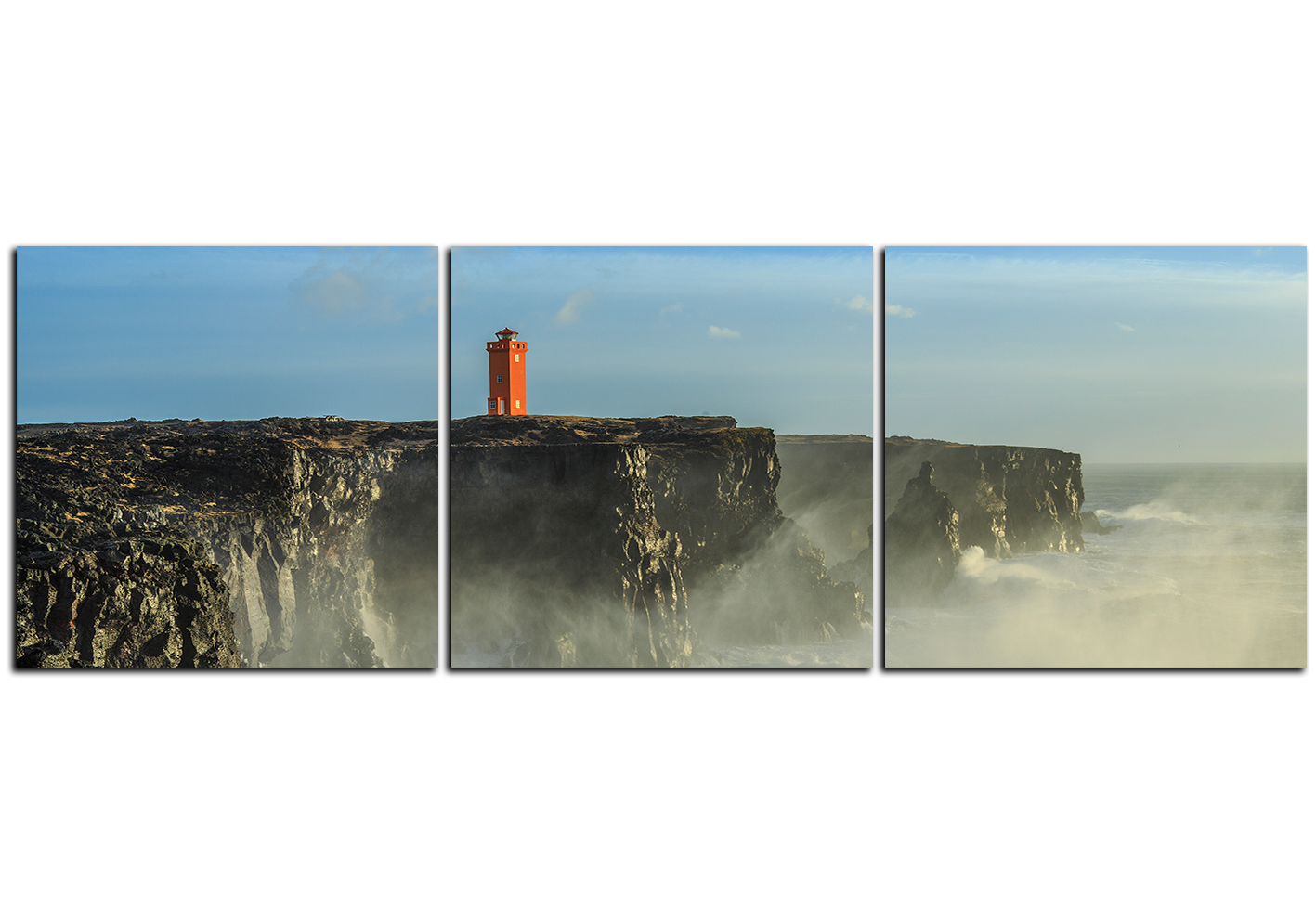 Obraz na plátně - Maják v bouři - panoráma Obraz na plátně - Maják v bouři - panoráma